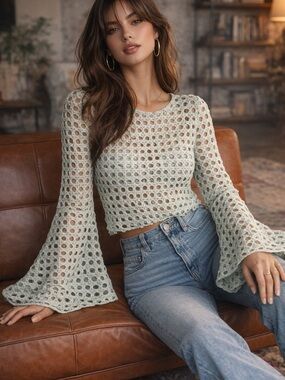 Asilio Crochet Crop Top